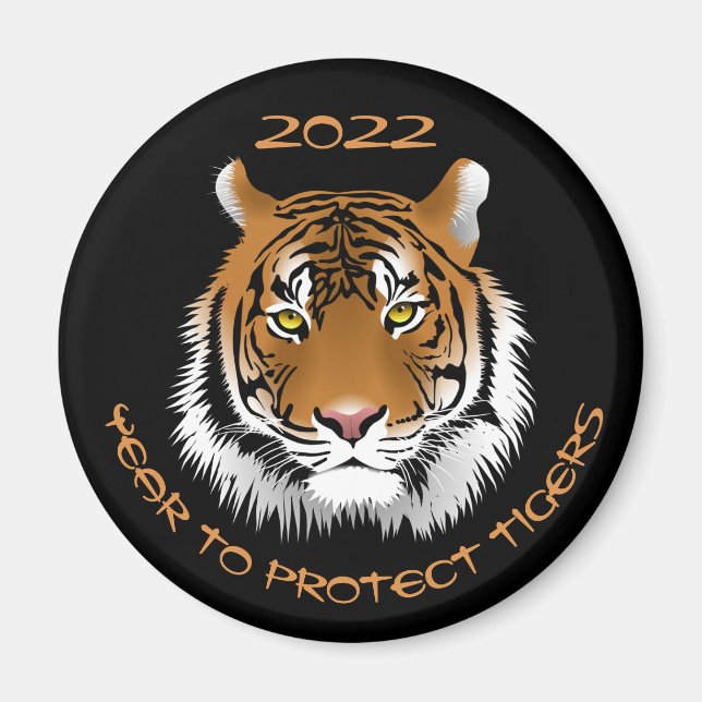 2022 Jahr zum Schutz der Tiger Magnet (Vorne)