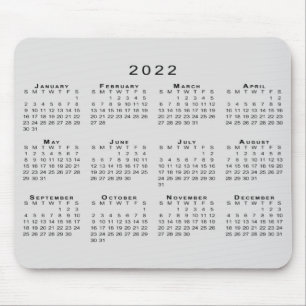2022 Kalender Einfache graue und schwarze Maus Pad Mousepad