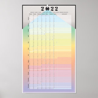 2022 Kalender - PracticalWoo Mondplaner Poster