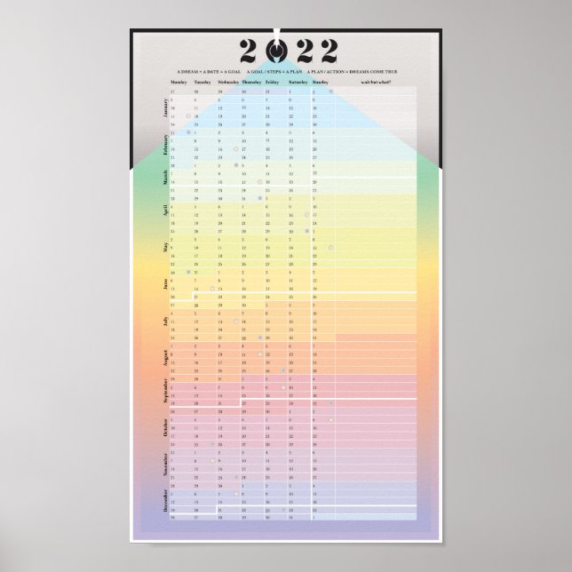 2022 Kalender - PracticalWoo Mondplaner Poster (Vorne)
