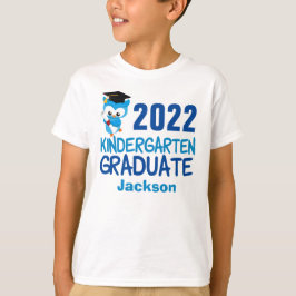 2022 Kindergarten Abschluss Niedlich Blue Owl Kids T-Shirt