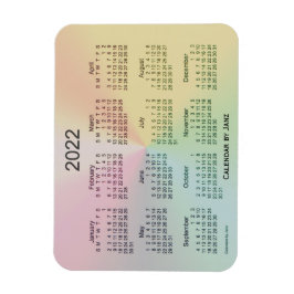 2022 La Boca Shimmer Kalender von Janz 3x4 Magnet