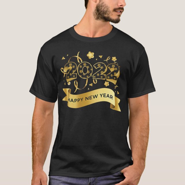 2022 lettering in gold T-Shirt (Vorderseite)