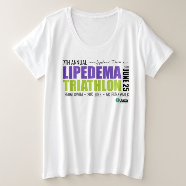 2022 Lipedema Triathlon - Plus Size Shirt (Design vorne)