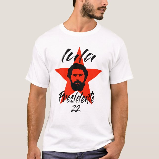 2022 Lula Presidente 13 Fora Bolsonaro T-Shirt (Vorderseite)