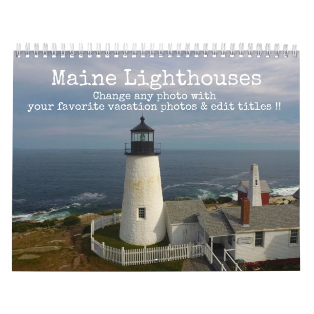 2022 Maine Coast Ocean Fotografy Lighthouse Kalender (Titelbild)