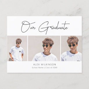 2022 Moderne Minimalistische Kalligraphie 3 Foto G Ankündigungspostkarte