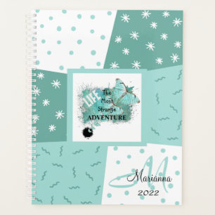 2022 Monogram Name Green Modern Planer