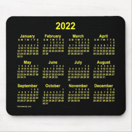 2022 Neon Yellow Calendar von Janz Mousepad