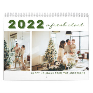2022 Neubeginn Neujahr Modernes Foto Kalender