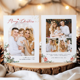 2022 Neues Design Modernes Arch Foto Frohe Weihnac Feiertagskarte