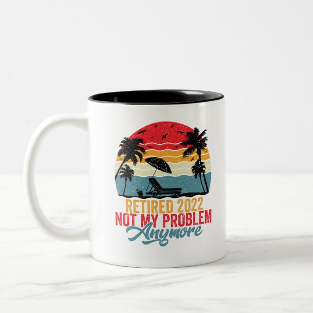 2022 nicht mehr mein Problem Zweifarbige Tasse (Links)