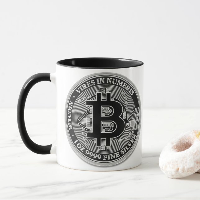 2022 Niue 1 oz Silver Bitcoin Tasse (Mit Donut)