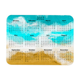 2022 Ocean Beach Kalender Mini Magnet