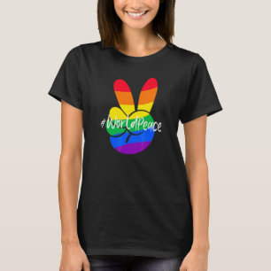 2022 Peace Global Peace International Unity Liebe  T-Shirt