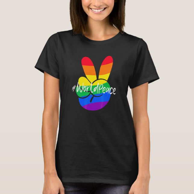 2022 Peace Global Peace International Unity Liebe  T-Shirt (Vorderseite)