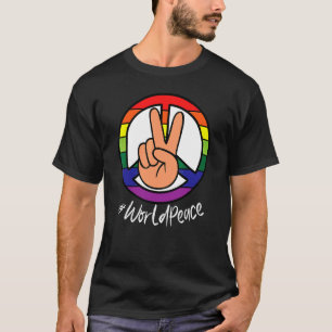 2022 Peace Global Peace International Unity Liebe T-Shirt