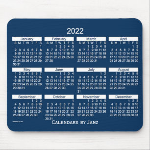 2022 Police Box Blue Bold Calendar von Janz Mousepad