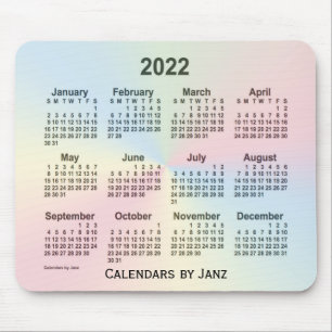 2022 Rainbow Cloud Calendar von Janz Mousepad