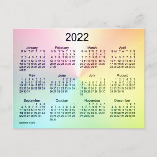 2022 Recoleta Shimmer Mini Calendar von Janz Postkarte