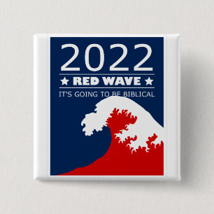 2022 RED WAVE wird biblisch Button