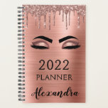 2022 Rose Gold Blush Pink Glitzer Eyelashes Planer<br><div class="desc">2022 Rose Gold - Blush Pink Eyelashes Sparkle Glitzer Monogram Name and Initial Spiral Notebook. Das macht den perfekten 16 Geburtstag,  Hochzeit,  Brautparty,  Jubiläum,  Babydusche oder Junggeselinnen-Abschied Geschenk für jemanden,  der Lieben glamourösen Luxus und schicke Stile.</div>