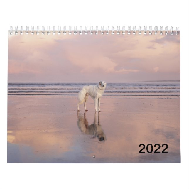 2022 Silken Windhunden (Stehend) Kalender (Titelbild)