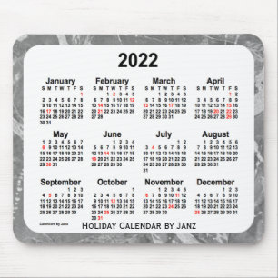 2022 Silver Holiday Art Calendar von Janz Mouse Pa Mousepad