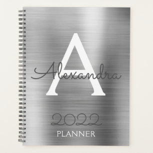 2022 Silver Metallic Monogram modern Planer