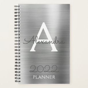 2022 Silver Metallic Monogram modern Planer