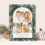 2022 Trendy Arch Photo Winter Botanical Christmas Feiertagskarte<br><div class="desc">Sending your greetings of the season with this "Winter Greenery Mistletoe Merry Christmas Photo Holiday Card". If you prefer Thicker papers / Matte Finish,  you may consider to choose the Matte Paper Type. For further customization,  please use Zazzle's design tool to modify this template.</div>