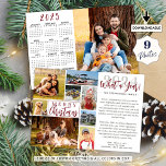 2022 - Was für ein Jahr FotoCollage 2023 Kalender Feiertagskarte<br><div class="desc">Einzigartige, individuelle Urlaubskarte mit einer Collage-Vorlage aus Foto mit 8 Bildern verschiedener Formen und Größen auf der Vorderseite und einer auf der Rückseite. Das Design bietet eine bearbeitbare Begrüßung (das Beispiel zeigt MERRY CHRISTMAS Sie können zu HAPPY HOLIDAYS, HAPPY NEW YEAR oder anderen Feiertagen ändern und einen editierbaren Titel WHAT...</div>