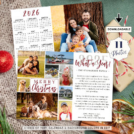 2022 - Was für ein Jahr FotoCollage 2023 Kalender Feiertagskarte