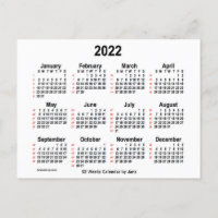 2022 Weißer 52-Wochen-Kalender von Janz