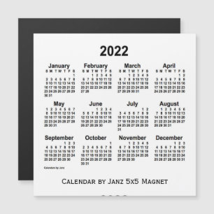 2022 Weißkalender von Janz 5x5 Magnet