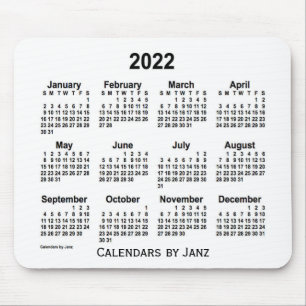 2022 Weißkalender von Janz Mouse Pad Mousepad