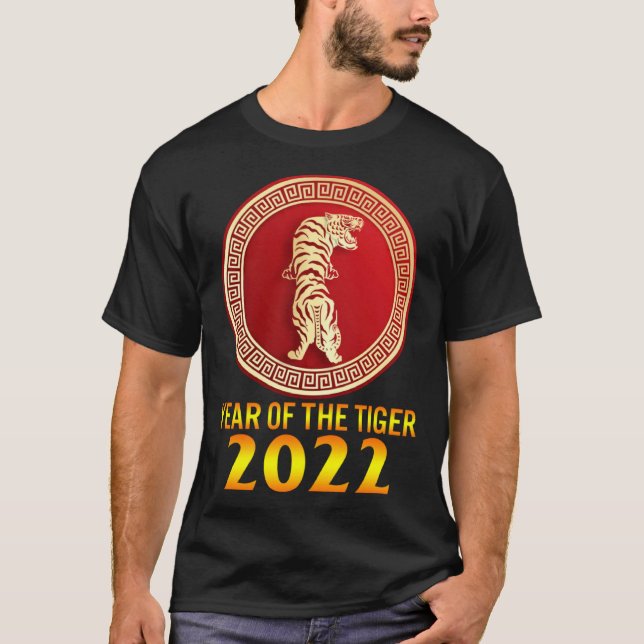 2022 Year Of Tiger Lunar Happy New Year Chinese Zo T-Shirt (Vorderseite)