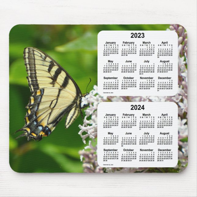 2023-2024 Frack Butterfly Calendar von Janz Mousepad (Vorne)
