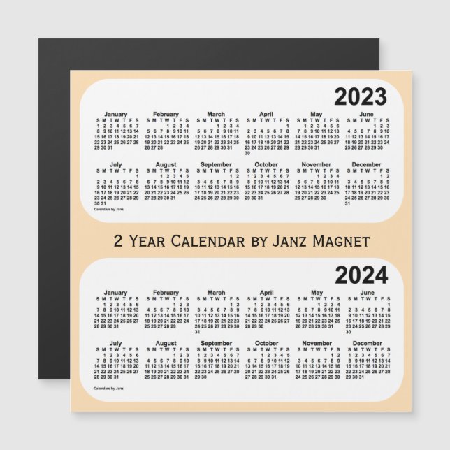 2023-2024 Kalender für Frauen und Mädchen von Janz Magnetkarte (Vorne/Hinten)