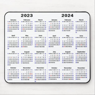 2023 - 2024 Kalender Minimalistisch 2 Jahre Kalend Mousepad