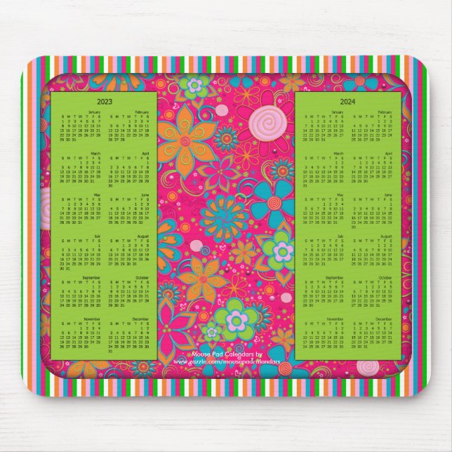 2023-2024 Kalender Mousepad, Grandmas Garden Green Mousepad (Vorne)
