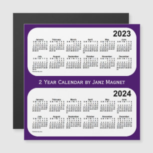 2023-2024 Lila 2-Jahres-Kalender von Janz Magnet