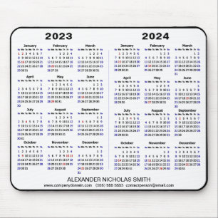 2023 - 2024 Minimalistischer Kalender Mousepad