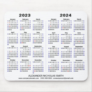2023 - 2024 Minimalistischer Kalender Mousepad