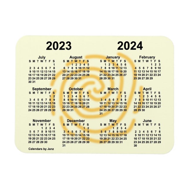 2023-2024 Sonnentage Schulkalender von Janz 4x3 Magnet (Horizontal)