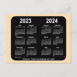 2023-2024 Wheat Neon Mini School Calendar by Janz Postkarte
