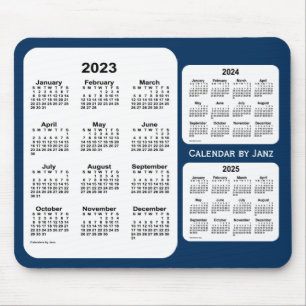 2023-2025 Police Box Blue 3 Year Calendar by Janz Mousepad