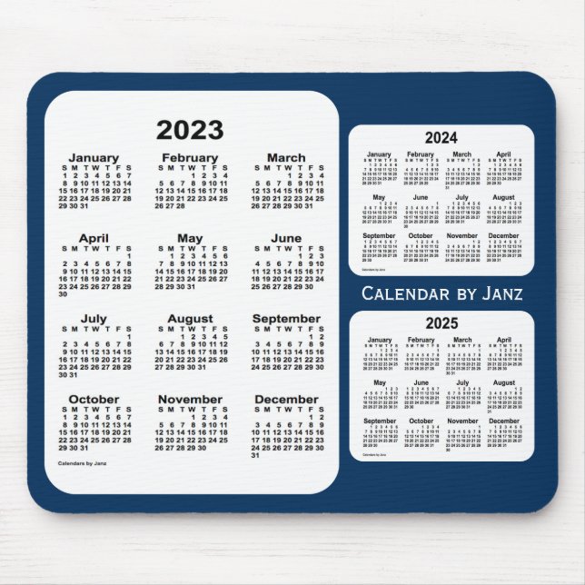 2023-2025 Police Box Blue 3 Year Calendar by Janz Mousepad (Vorne)