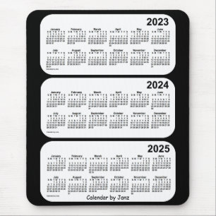 2023-2025 Schwarz-Weiß-Dreijahreskalender von Janz Mousepad