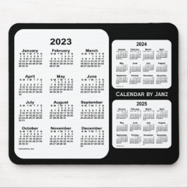 2023-2025 Schwarz-Weiß-Dreijahreskalender von Janz Mousepad